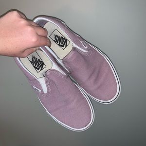 Barely worn orchid slip on vans